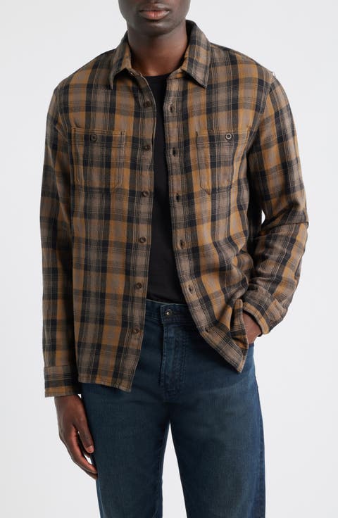 Mason Plaid Flannel Button-Up Shirt