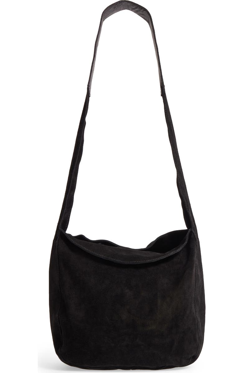 Topshop Susie Mini Leather Hobo, Main, color,