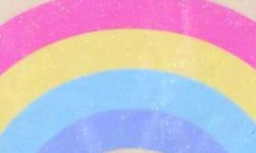 Zunie Cap Sleeve Rainbow Dress In Yellow Multi