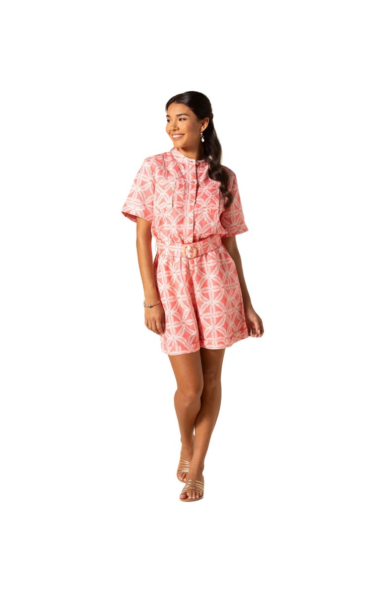 Tori Richard Breeze Block Desi Romper, Alternate, color, 