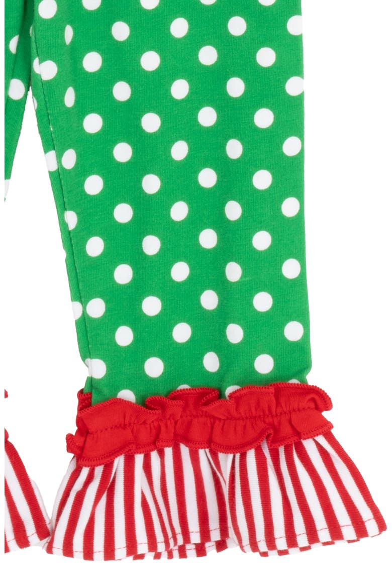 Christmas Tree Appliqué Top & Leggings Set, Alternate, color, RED