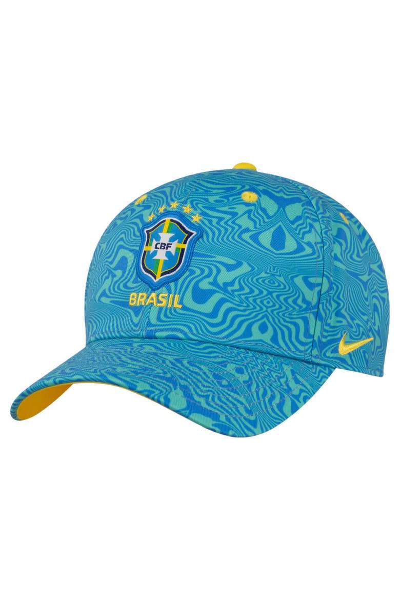 Men's Nike Blue Brazil National Team Rise Adjustable Hat, Main, color, Blue
