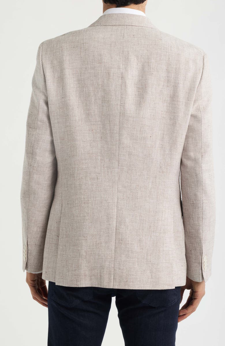 BOSS Hutson Slim Fit Linen & Cotton Blend Sport Coat, Alternate, color, Open Beige