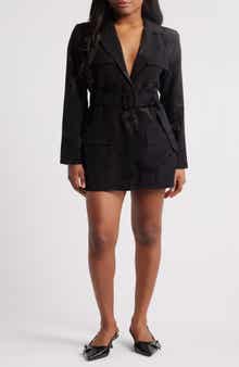 LIONESS Steinway Belted Long Sleeve Blazer Minidress