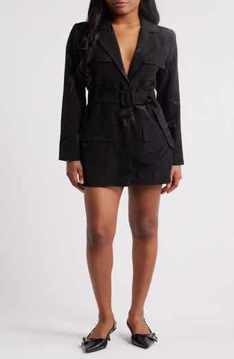 LIONESS Steinway Belted Long Sleeve Blazer Minidress