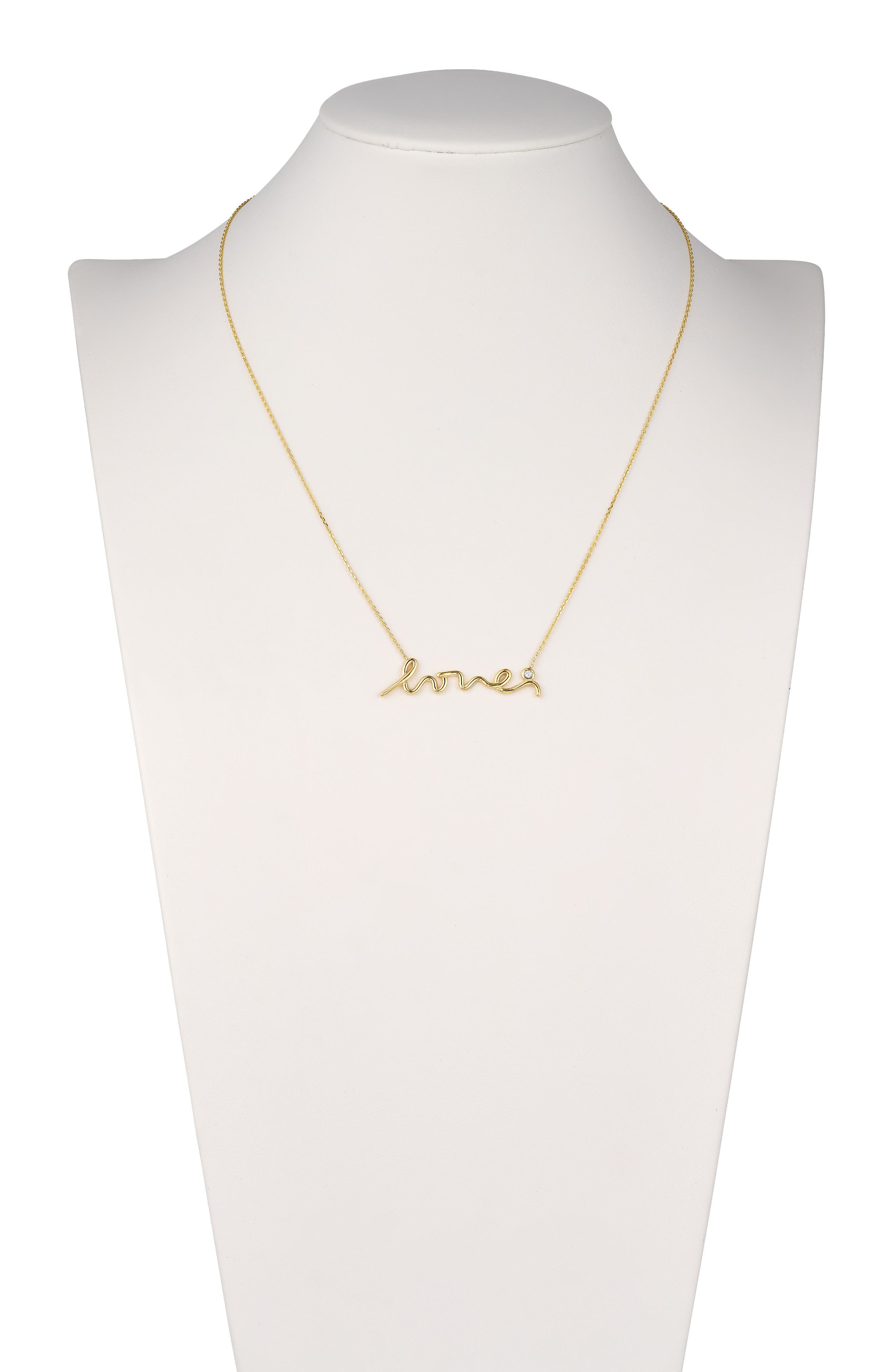 HAWLEY ST Diamond Script Love Pendant Necklace - 3ct. (Women ...