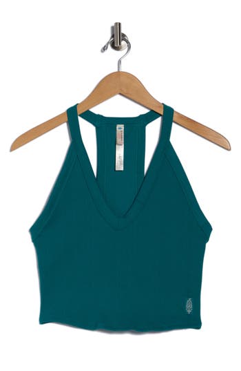 Free People Fp Movement All Clear Crop Racerback Tank In Green