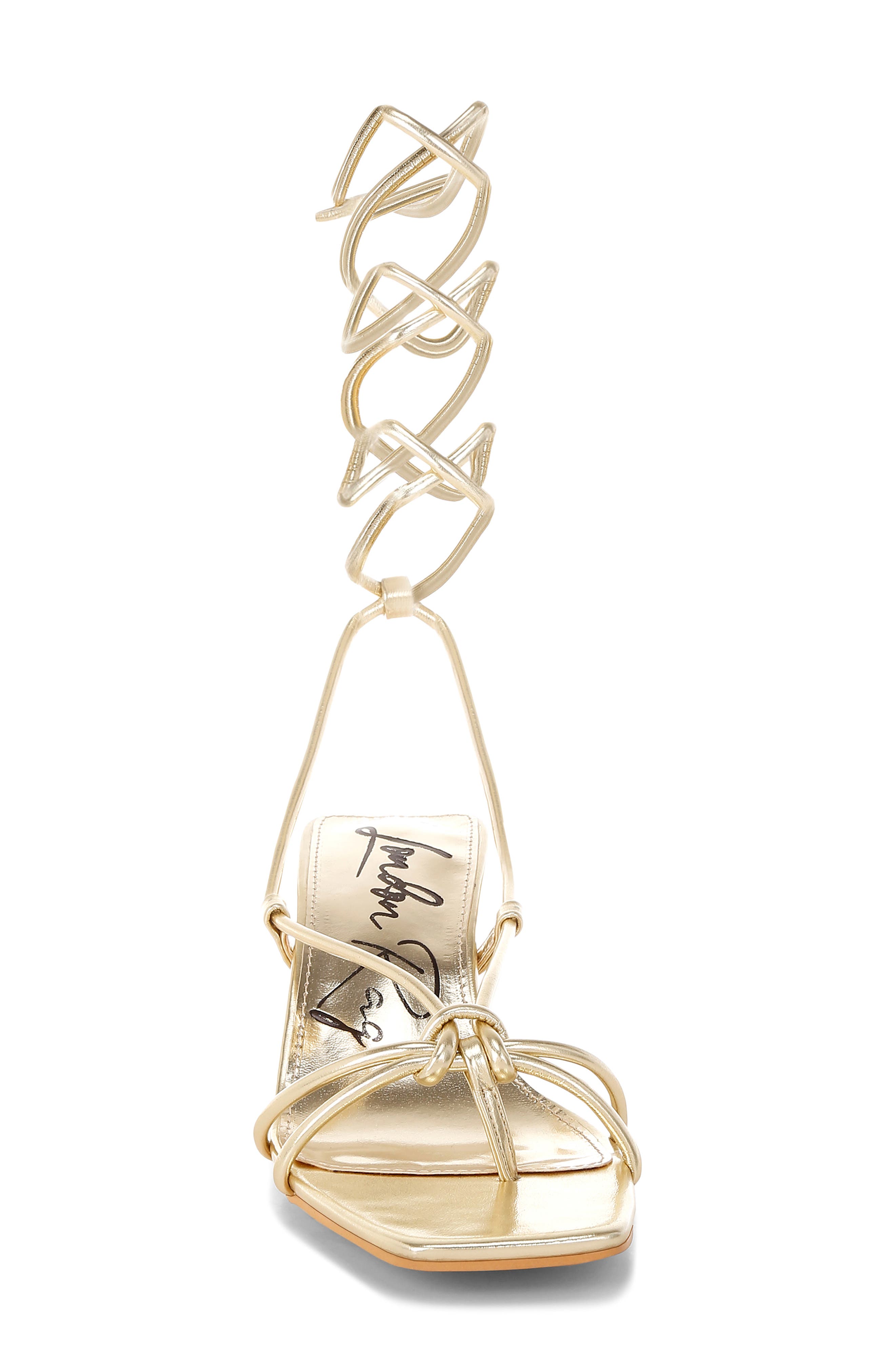 Spruce Dessert Ankle Wrap Sandal, Alternate, color, GOLD