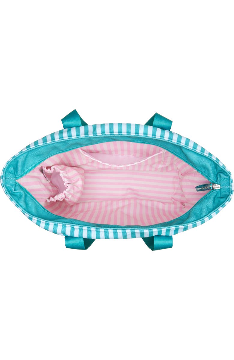DOCK AND BAY Stripe Canvas Beach Bag, Alternate, color, Pastel Pier