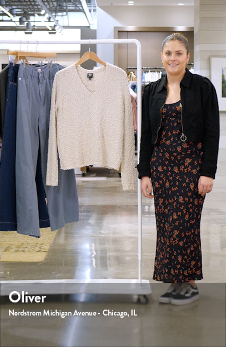 Lace Back V-Neck Sweater, sales video thumbnail