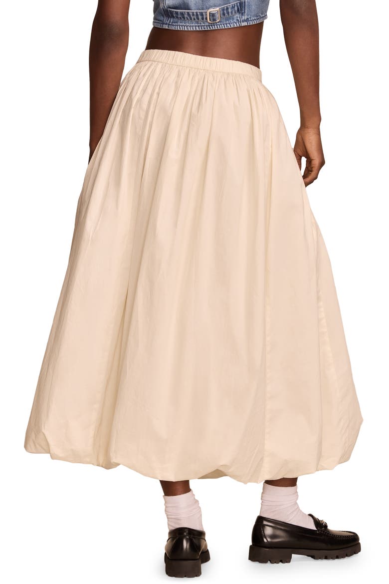 Cotton Poplin Bubble Hem Maxi Skirt, Alternate, color, WHISPER WHITE