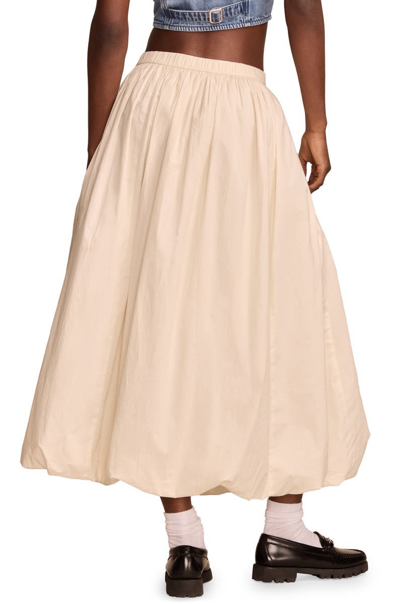 Lucky Brand Cotton Poplin Bubble Hem Maxi Skirt, Alternate, color, 