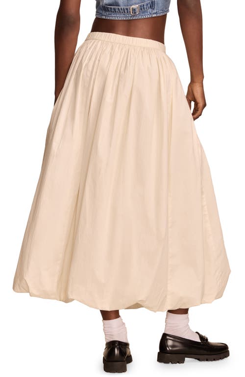 LUCKY BRAND LUCKY BRAND COTTON POPLIN BUBBLE HEM MAXI SKIRT