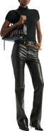 Balmain Leather high-waisted trousers