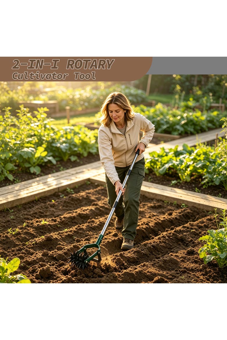 70 in 2-in-1 Rotary Cultivator & Weeder, Alternate, color, Multicolored