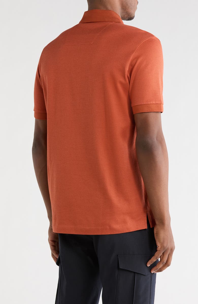 BOSS Parlay Piqué Cotton Polo, Alternate, color, Dark Orange