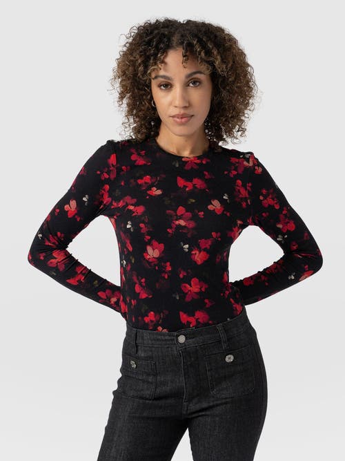 Shop Saint + Sofia Austen Crew Neck Long Sleeve Tee