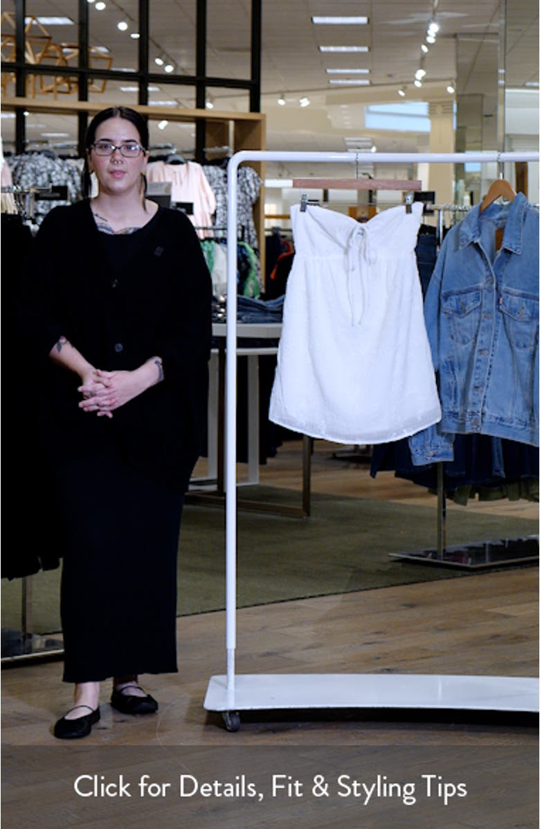 Rosenberg Strapless Jacquard Babydoll Minidress, sales video thumbnail