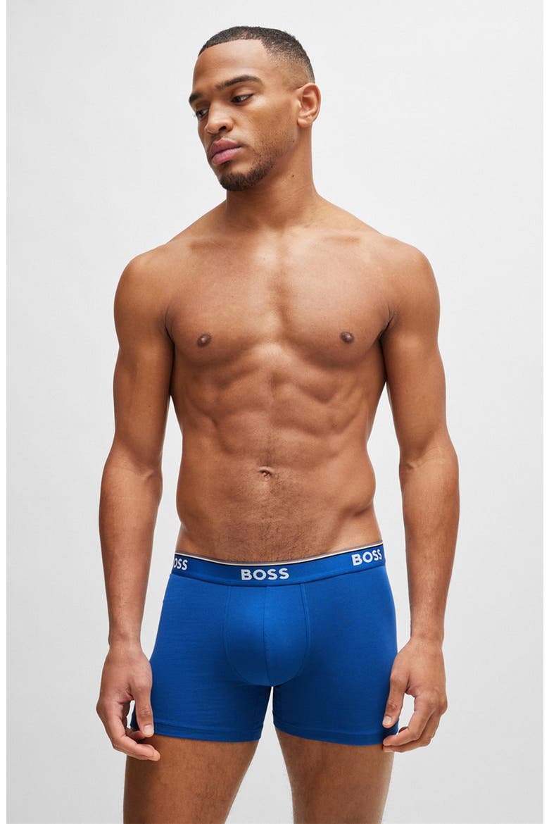 3-Pack Power Stretch Cotton Boxer Briefs, Alternate, color, BLUE