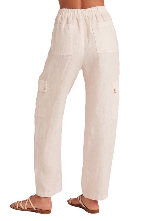 Bella Dahl Pleated Linen Cargo Pants In Samba Tan