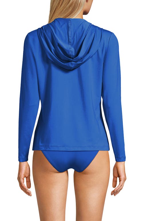 Lands' End Long Sleeve Hooded Full Zip Upf 50 Rash Guard