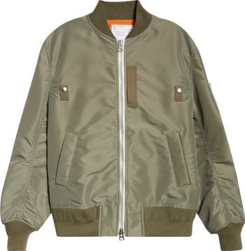 Sacai Nylon Twill Bomber Jacket | Nordstrom