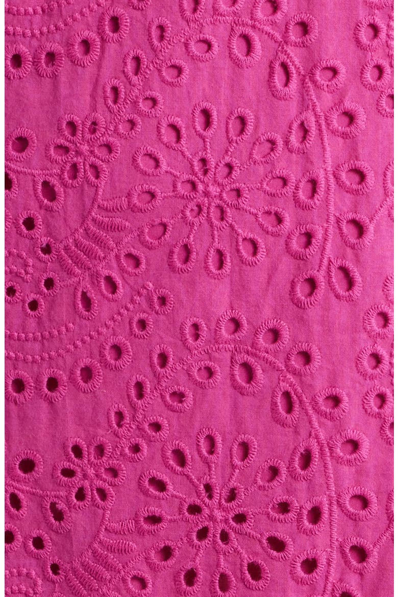 Leora Sleeveless Cotton Dress, Alternate, color, FUSCHIA