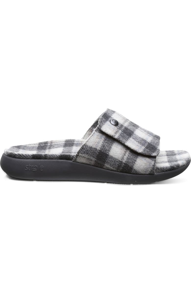 STROLE Den Tartan Wool Slide Sandal, Alternate, color,