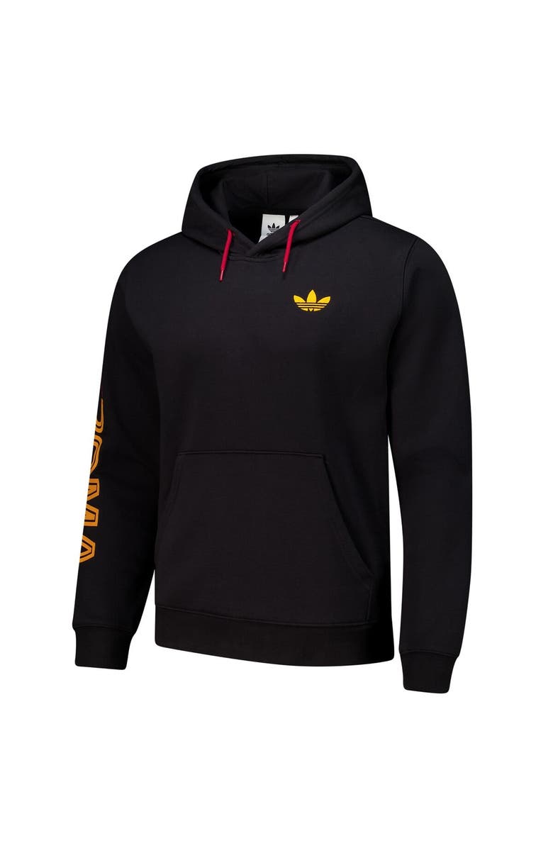 adidas Originals Men's adidas  Black AS Roma Culturewear Pullover Hoodie, Alternate, color, 