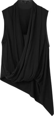 AllSaints Adaline Asymmetrical Faux Wrap Tank