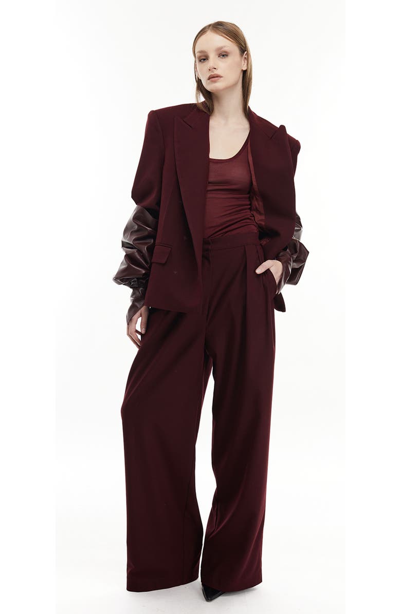 Mother of All Hedi Pants, Alternate, color, Burgundy