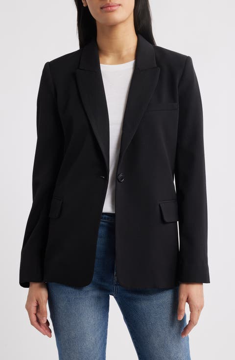 Single Button Relaxed Blazer