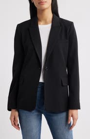 Halogen® Single Button Relaxed Blazer
