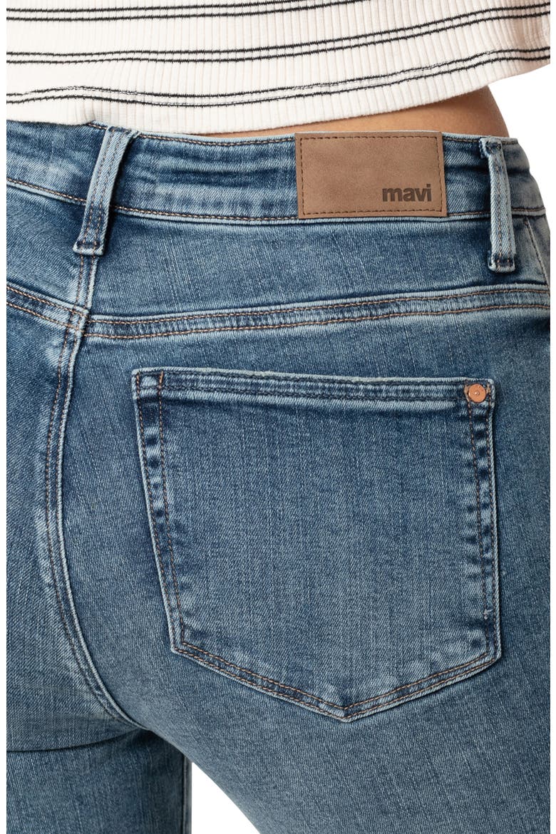 Kendra High Waist Straight Leg Jeans, Alternate, color, LIGHT USED FLEX BLUE