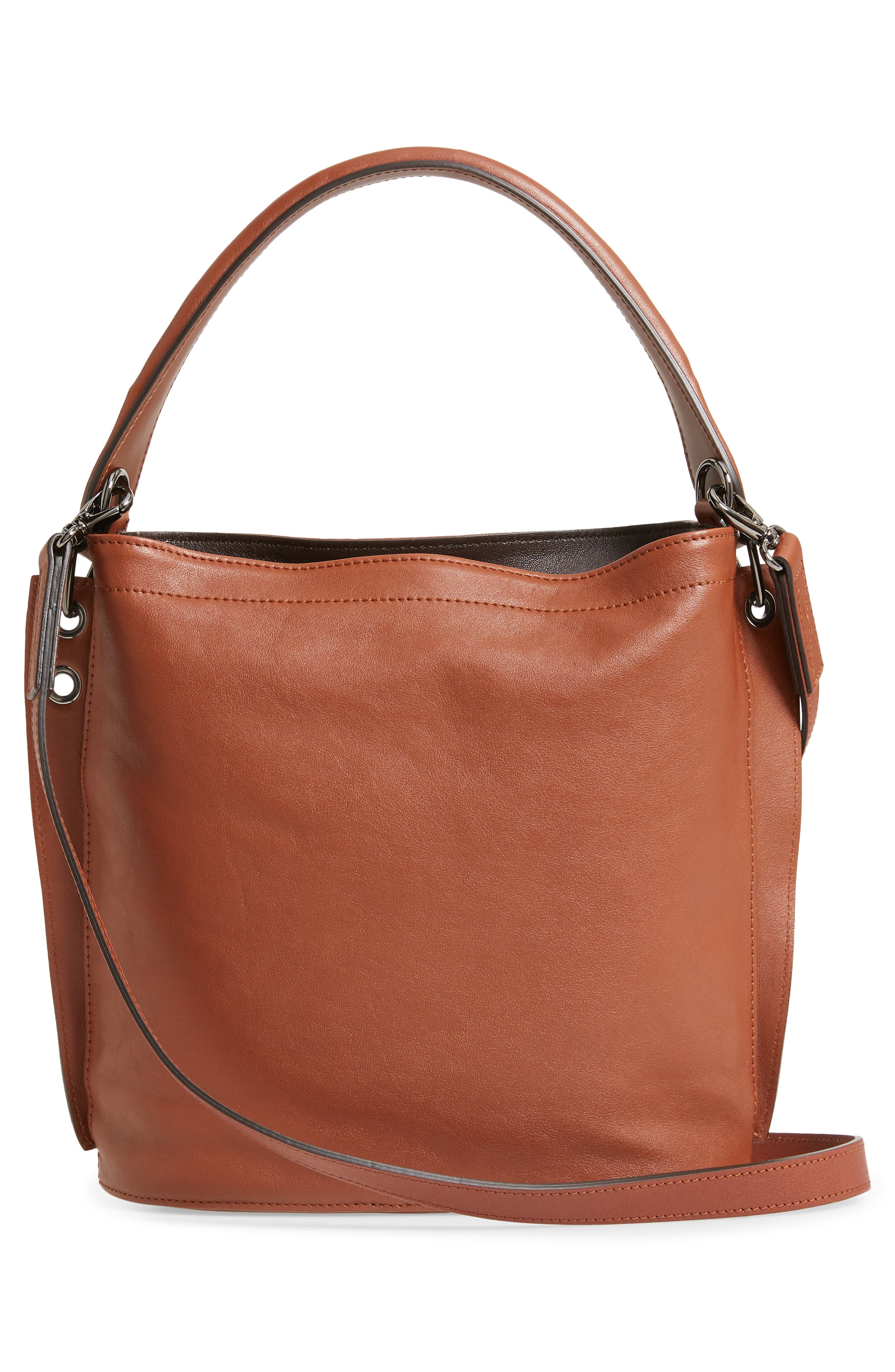 Longchamp 3D Leather Crossbody Hobo, Alternate, color, 