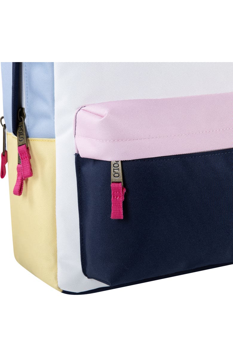 Ralph Lauren Kids' Colorblock Backpack, Alternate, color, White / Multi