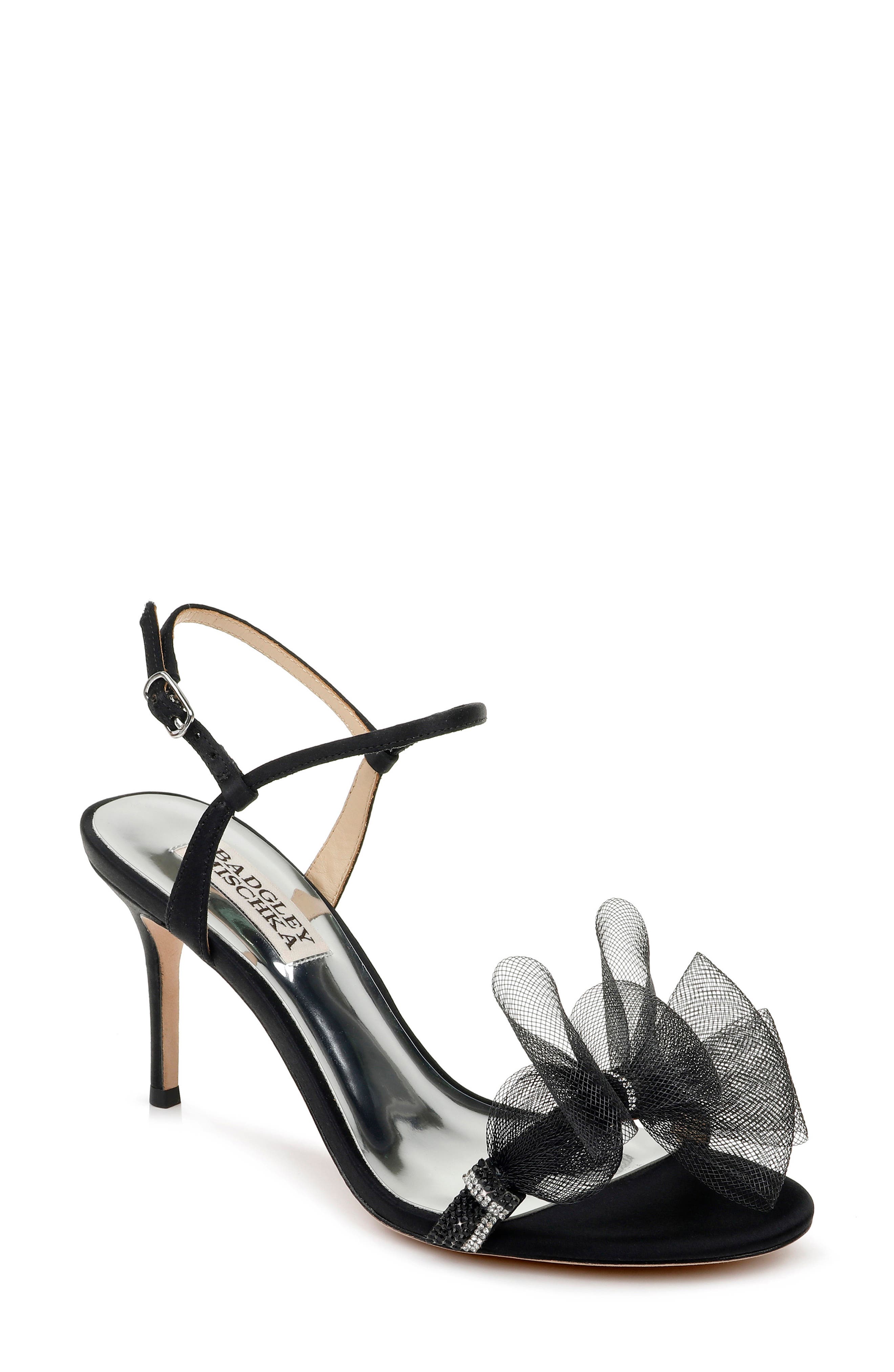 Badgley Mischka Collection Janie Embellished Tulle Sandal, Main, color, 