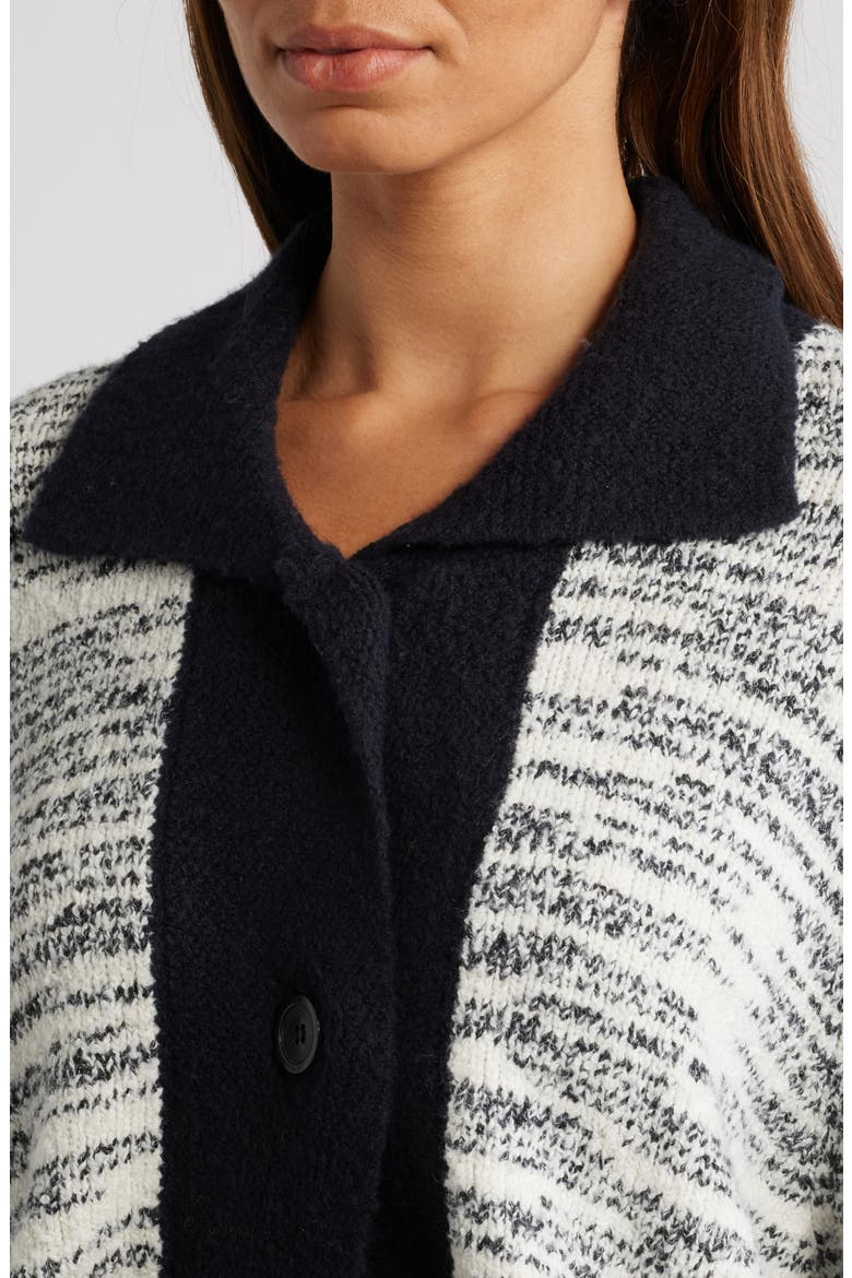 Luvia Collar Cardigan, Alternate, color, BLACK