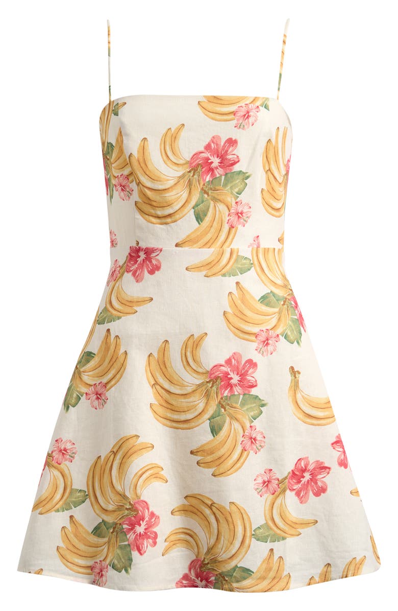 WAYF Havana Fruit Print Linen Blend Minidress, Alternate, color,