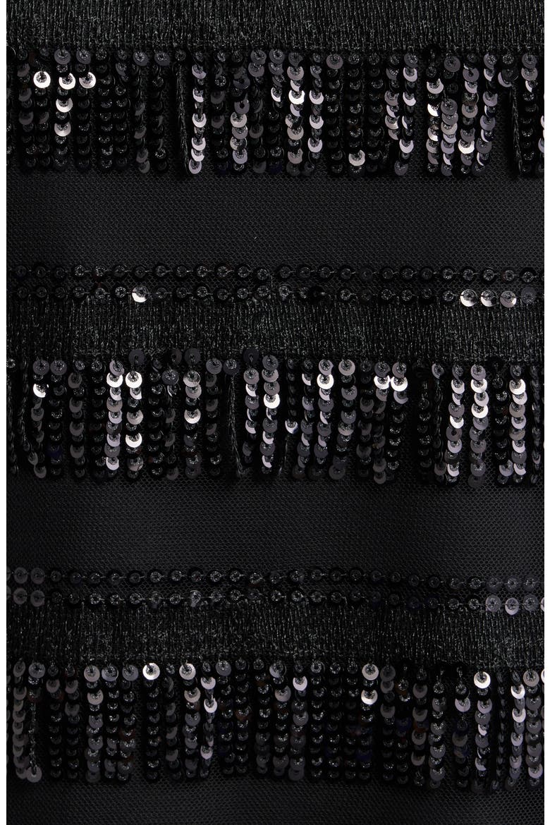 Sequin Fringe Illusion Top, Alternate, color, ANNE BLACK