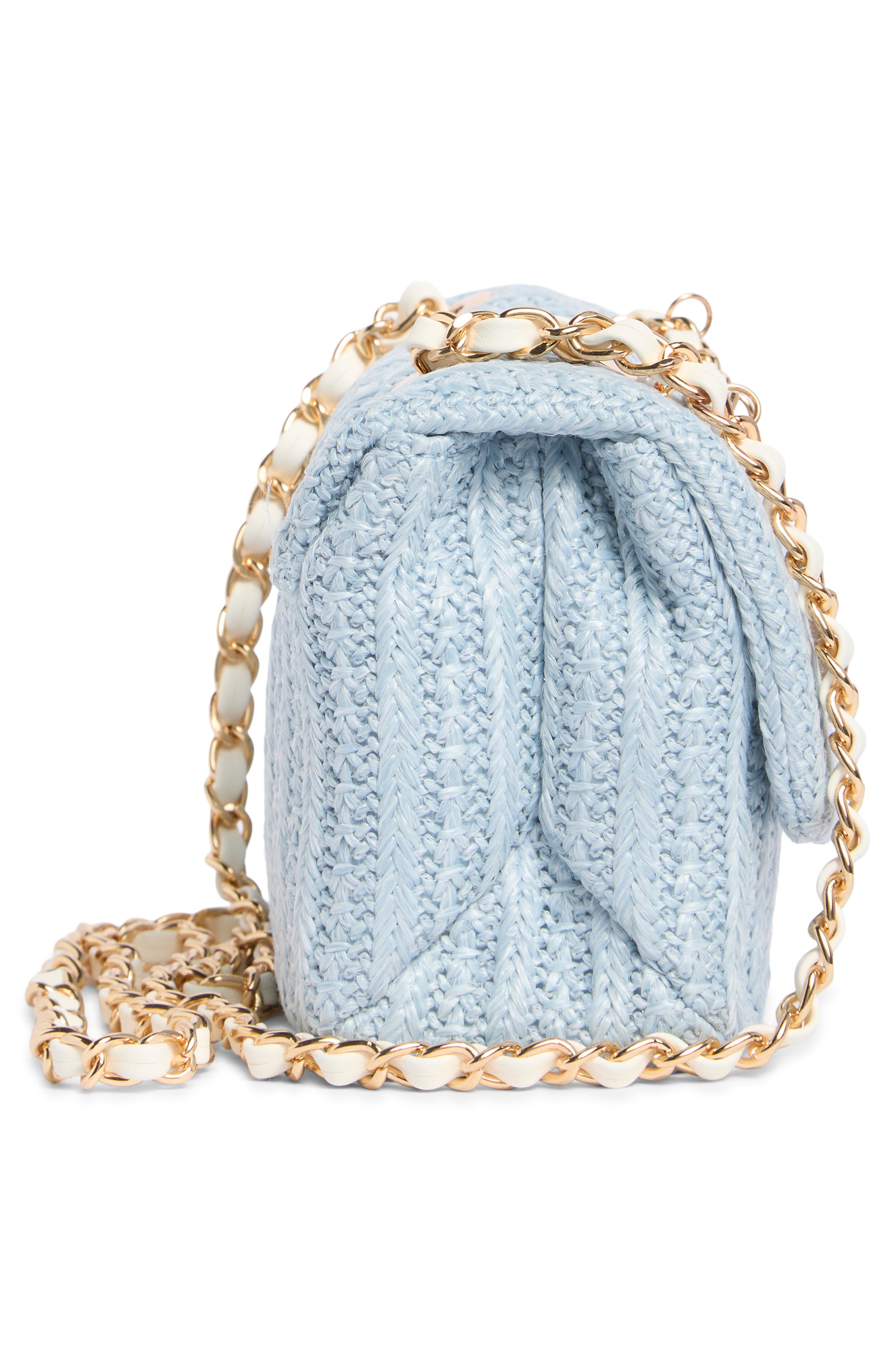 ALDO Adwiegan Woven Crossbody Bag, Alternate, color, Blue