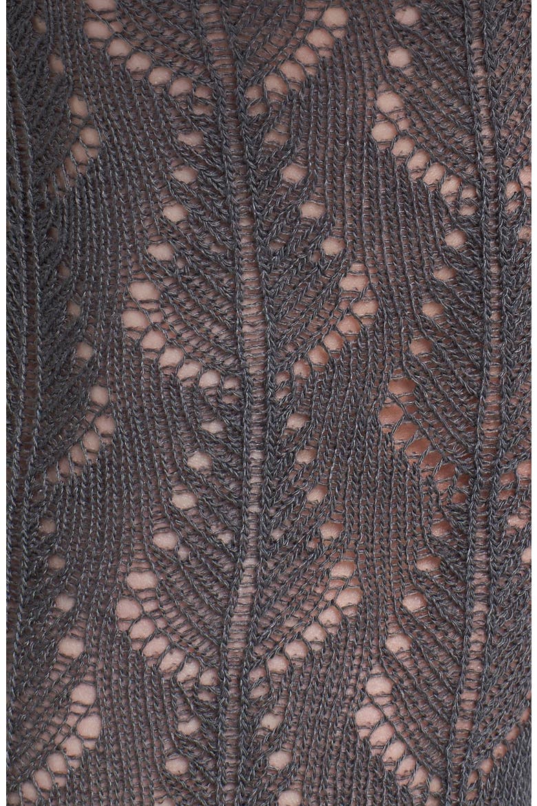 'Pretty Pointelle' Tights, Alternate, color, HEATHER GREY
