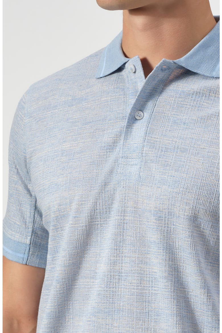 Cotton Blend Knit Polo, Alternate, color, LAKE