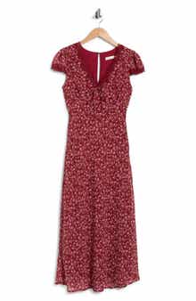 Lace Trim Midi Dress