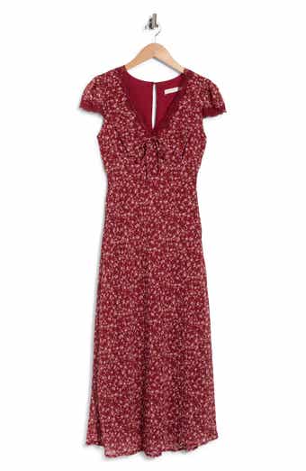 Lace Trim Midi Dress