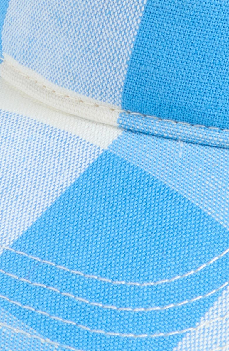 Loeffler Randall Bow Visor, Alternate, color, Blue Gingham