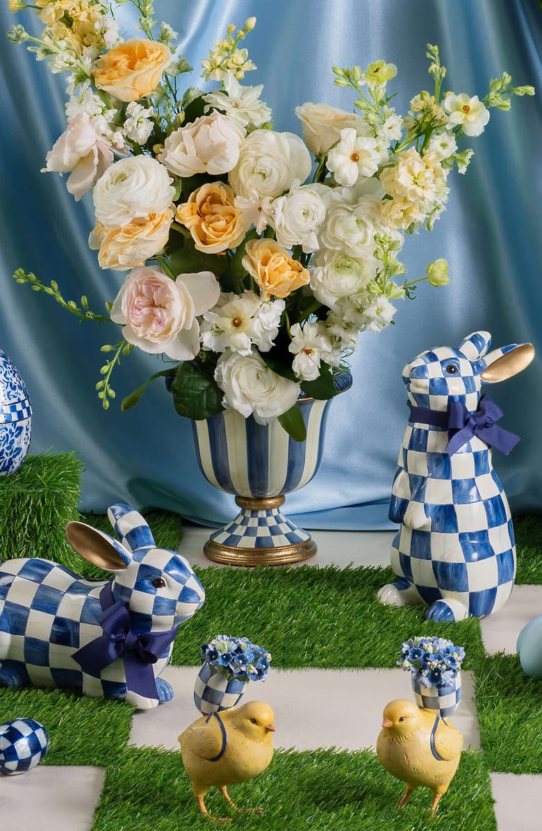 MACKENZIE CHILDS Royal Check Standing Bunny, Alternate, color, Blue