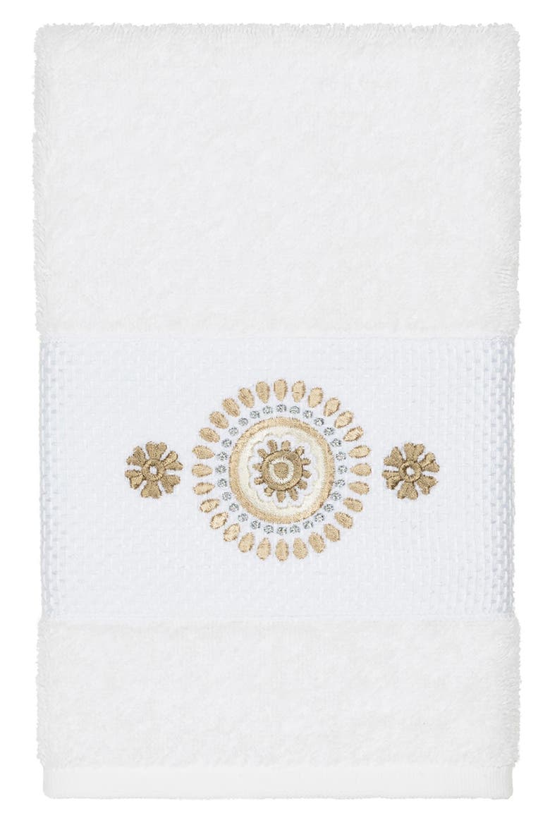 Isabelle 3-Piece Embellished Towel Set - White, Alternate, color, WHITE