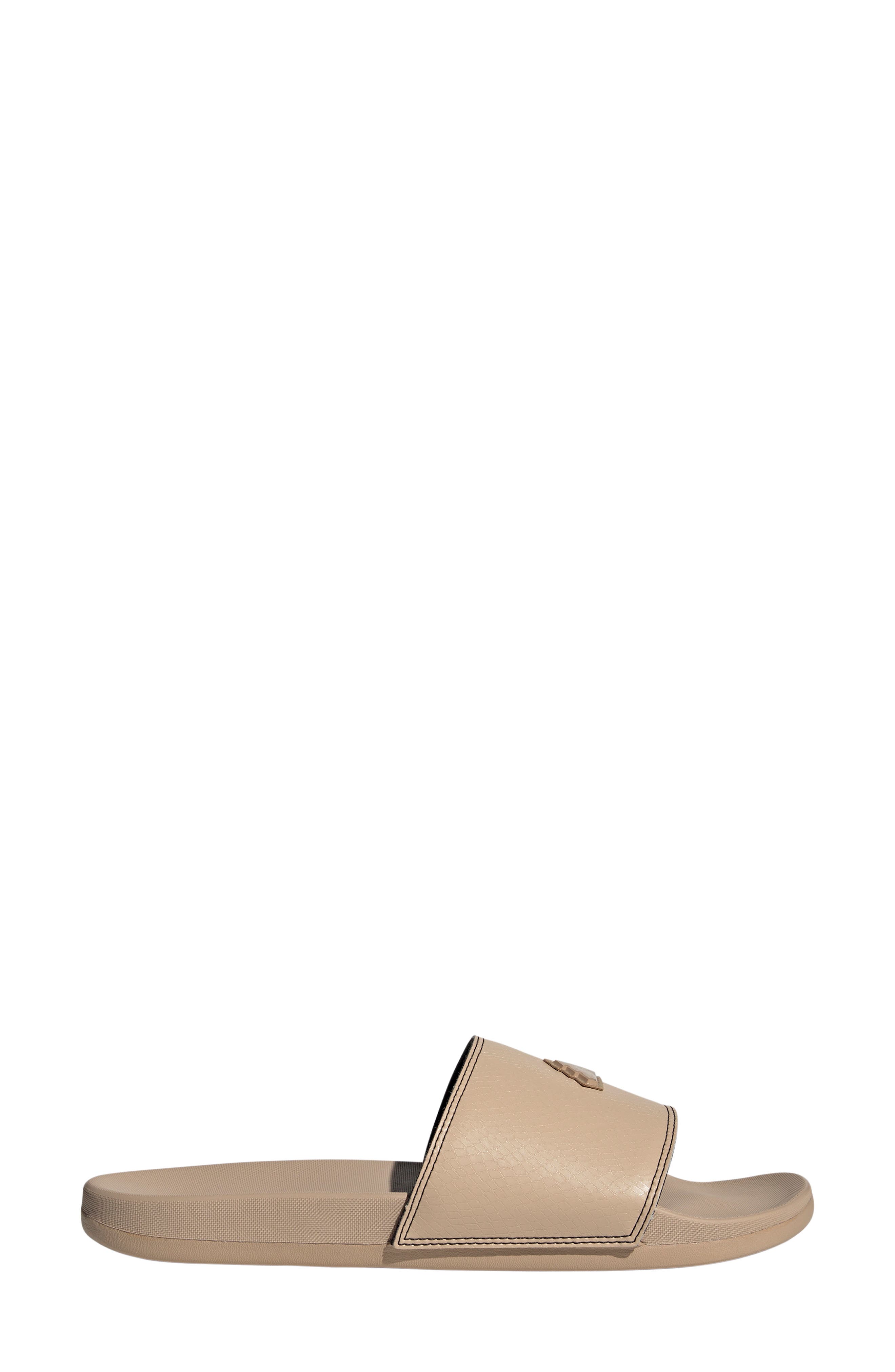 Adilette Comfort Slide Sandal, Alternate, color, SANDSTONE/ SANDSTONE/ BLACK