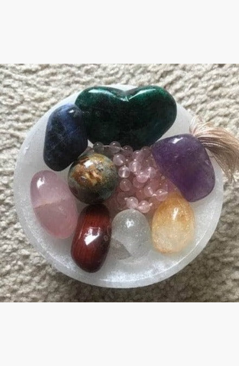 Tiny Rituals Selenite Crystal Recharging Bowl, Alternate, color, White